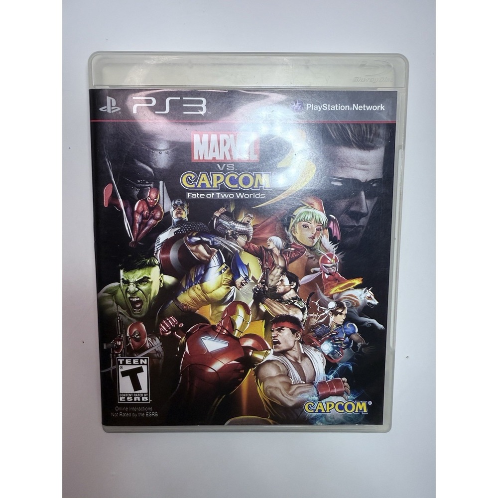 Marvel vs. Capcom 3: Fate of Two Worlds (Sony PlayStation 3, 2011) Complete